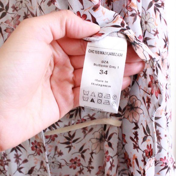 CHLOÉ Scalloped floral-print georgette maxi duster coat/jacket - Picture 5 of 16